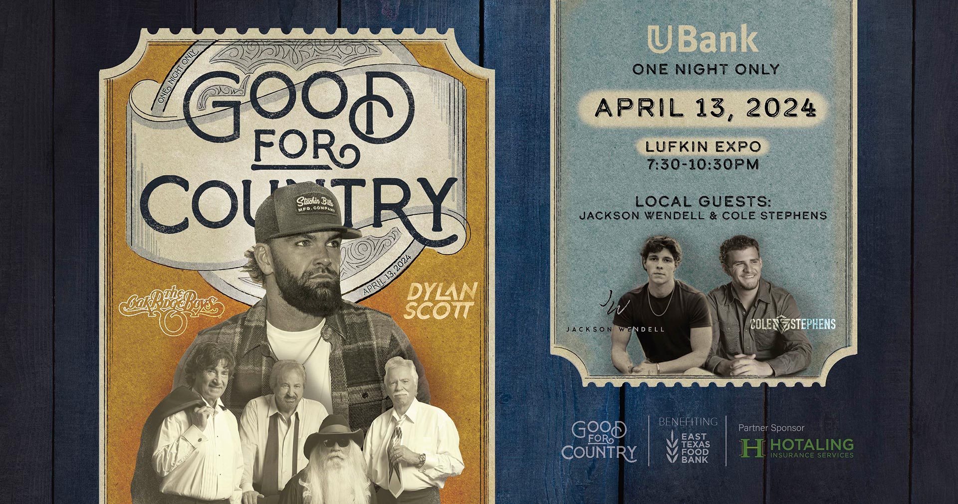 Good For Country Concert - April 13th - Lufkin, TX