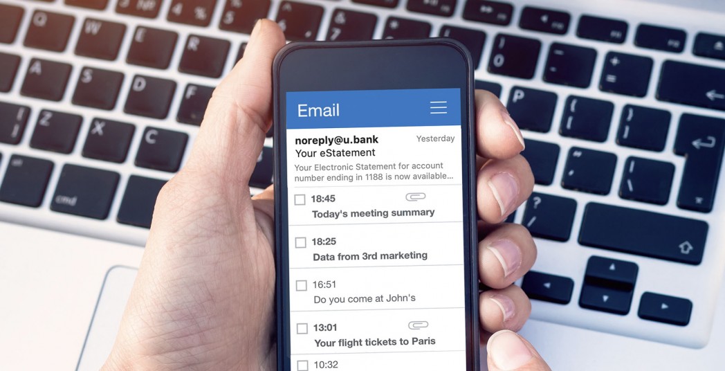UBank eStatements on mobile phone